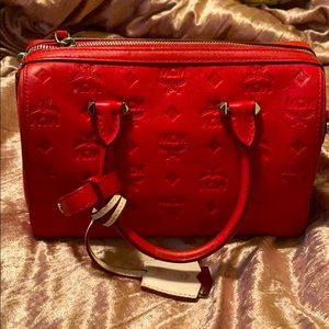 MCM Red Mini Tote (Authentic)